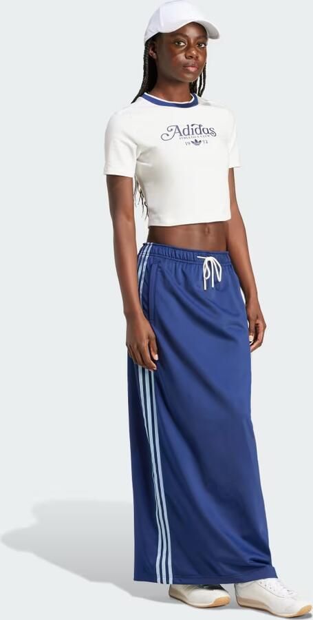 Adidas Graphic Badge Slim 3-Stripes T-shirt Wit- Dames Wit - Foto 4