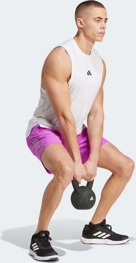 Adidas Gym+ Training 3-Stripes Geweven Short Paars- Heren Paars - Foto 5