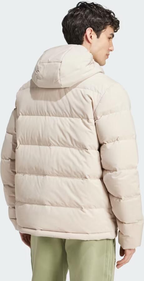 Adidas Helionic Donsjack met Capuchon Beige- Heren Beige - Foto 7
