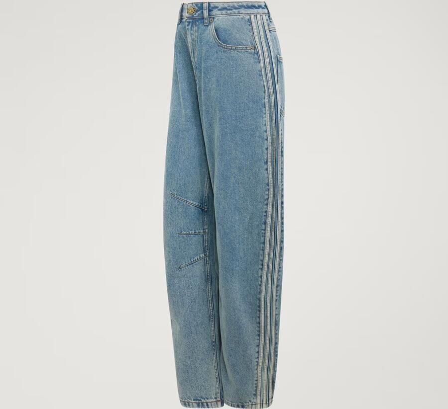 Adidas HIGH RISE BARREL-LEG DENIM BROEK - Foto 5