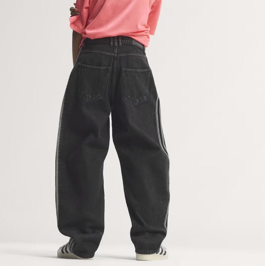 Adidas HIGH RISE BARREL LEG DENIM BROEK - Foto 5