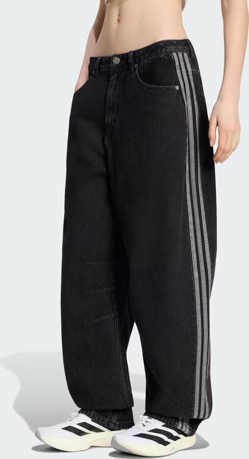 Adidas HIGH RISE BARREL LEG DENIM BROEK - Foto 9