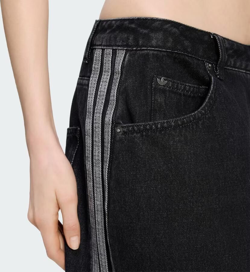 Adidas HIGH RISE BARREL LEG DENIM BROEK - Foto 7