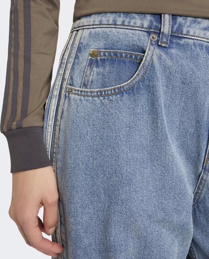 Adidas HIGH RISE BARREL-LEG DENIM BROEK - Foto 3