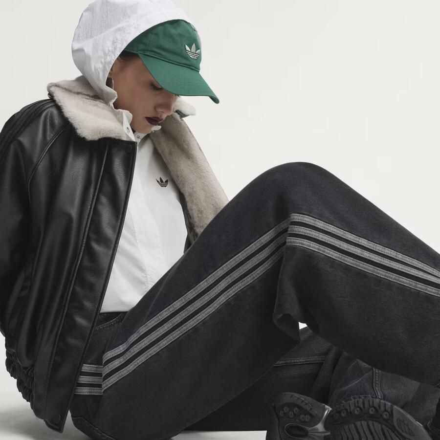 Adidas HIGH RISE DENIM BROEK MET WIJDE PIJPEN - Foto 3