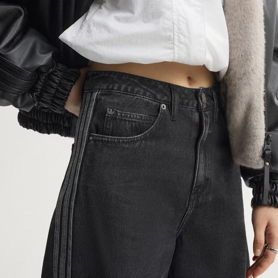 Adidas HIGH RISE DENIM BROEK MET WIJDE PIJPEN - Foto 4