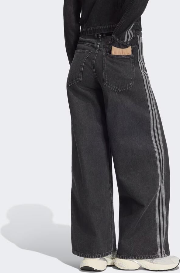 Adidas HIGH RISE DENIM BROEK MET WIJDE PIJPEN - Foto 4