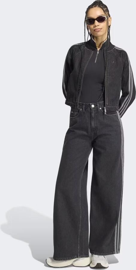Adidas HIGH RISE DENIM BROEK MET WIJDE PIJPEN - Foto 5