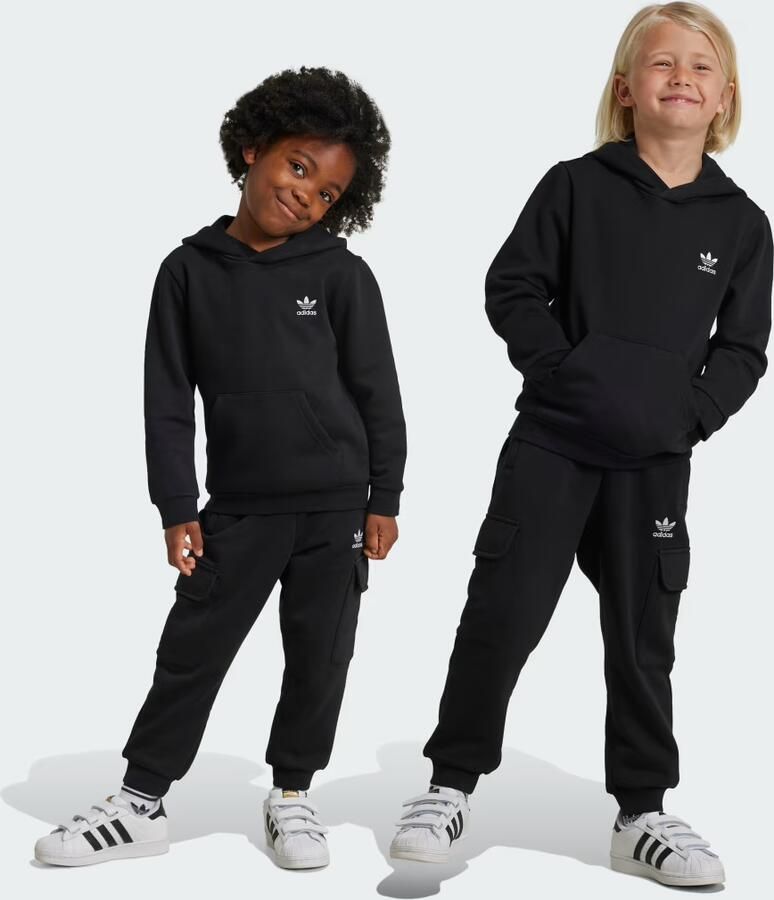 Adidas Originals Essential Trefoil Overhead Tracksuit Children Zwart Kind Zwart - Foto 6