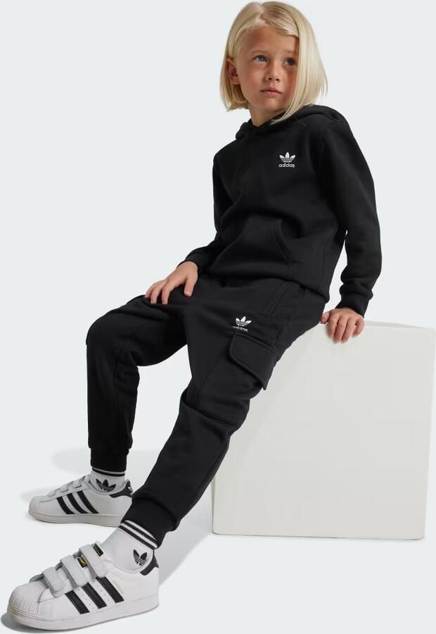 Adidas Originals Essential Trefoil Overhead Tracksuit Children Zwart Kind Zwart - Foto 3
