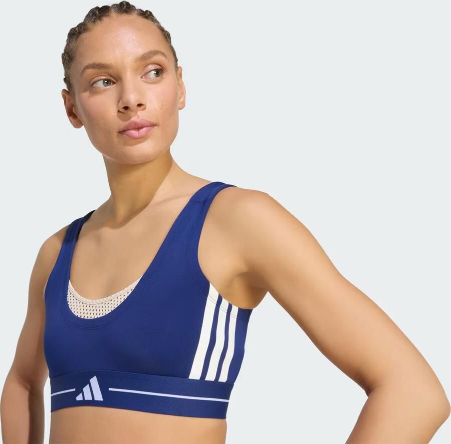Adidas Hyperglam 3-Stripes Color Block Light Support Beha - Foto 2