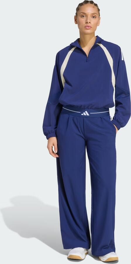 Adidas Hyperglam 3-Stripes Color Block Woven Sportshirt met Korte Rits - Foto 6