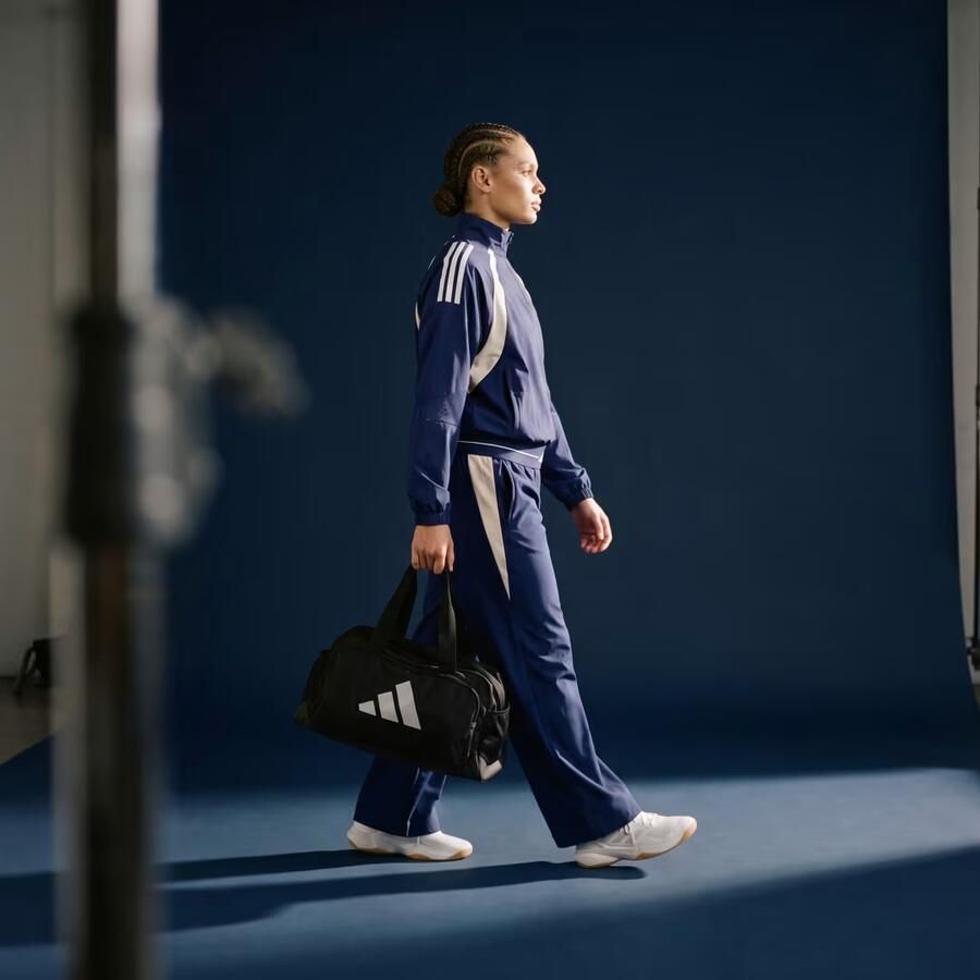 Adidas Hyperglam 3-Stripes Color Block Woven Sportshirt met Korte Rits - Foto 2