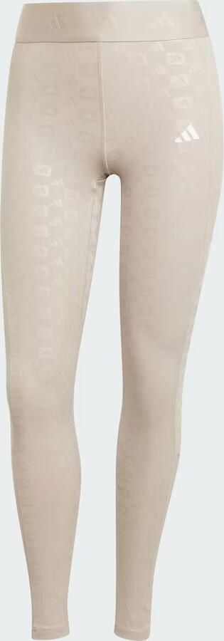 Adidas Hyperglam Embossed Tights Brown- Dames Brown