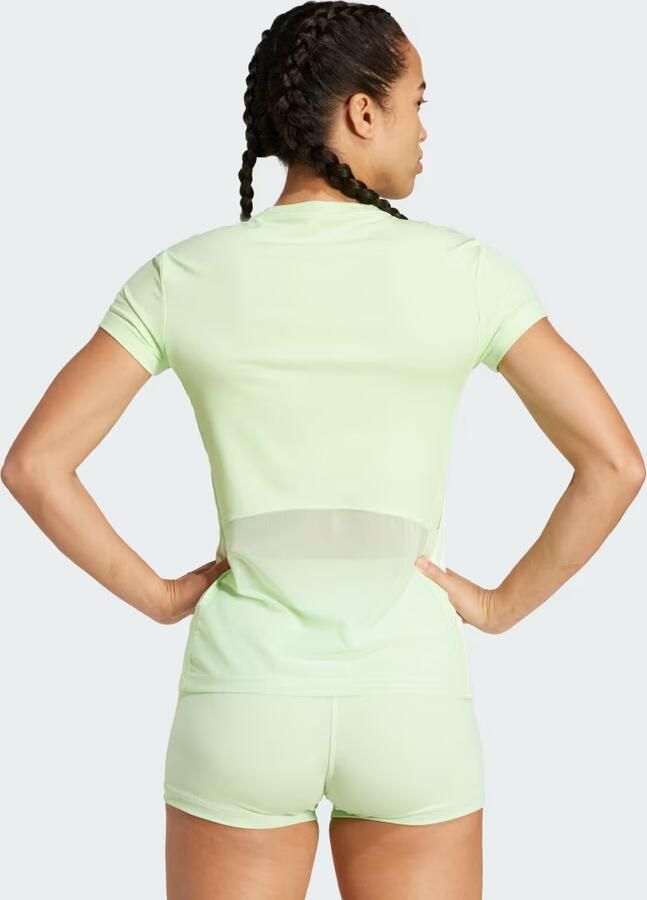 Adidas Hyperglam Short Sleeve T-Shirt Green- Dames Green - Foto 6