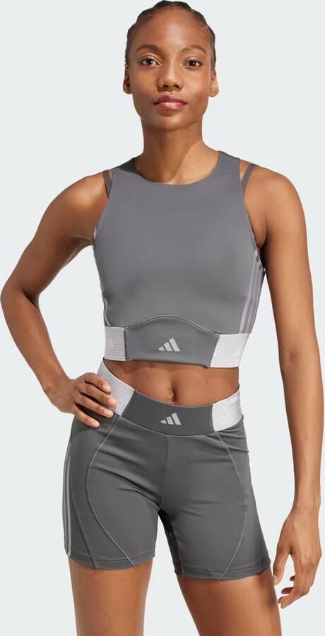 Adidas Hyperglam Racer Tank Top Grey Six Glory Grey- Dames Grey Six Glory Grey - Foto 6