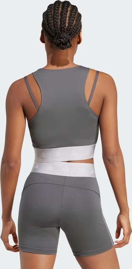 Adidas Hyperglam Racer Tank Top Grey Six Glory Grey- Dames Grey Six Glory Grey - Foto 5