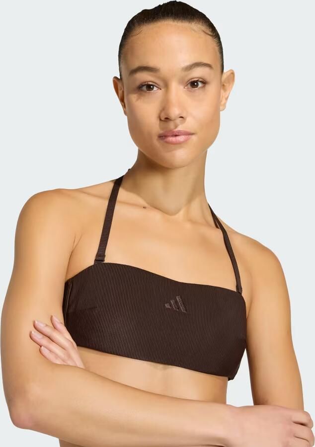 Adidas Iconisea Ribbed Padded Bandeau Bikinitopje - Foto 3