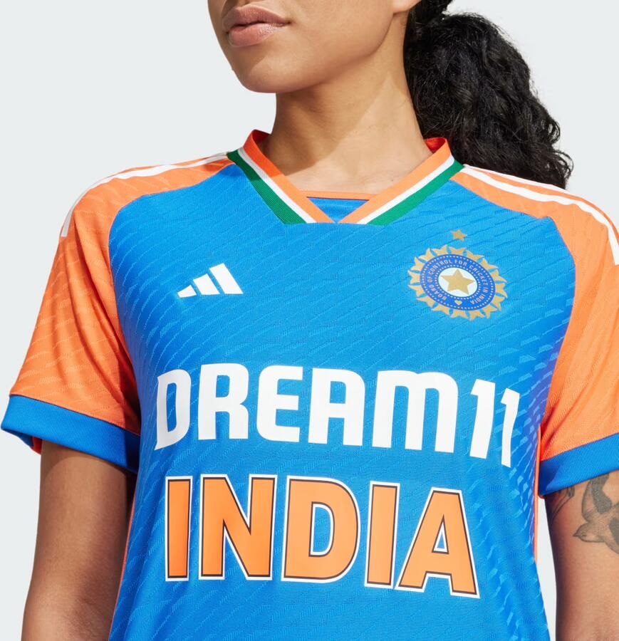 Adidas India Cricket T20i Shirt Blauw- Dames Blauw