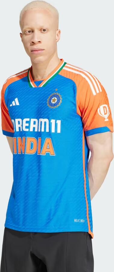 Adidas India Cricket T20i Shirt Blauw- Heren Blauw - Foto 6