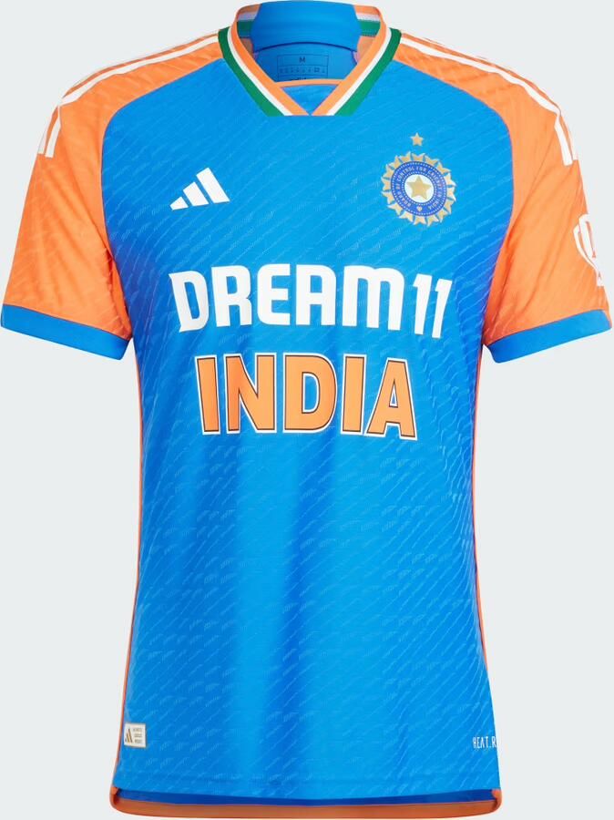 Adidas India Cricket T20i Shirt Blauw- Heren Blauw - Foto 3