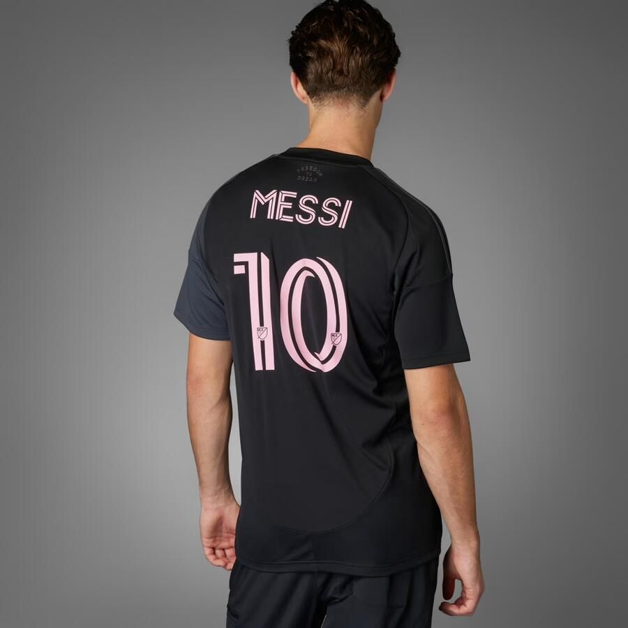 Adidas Inter Miami CF 2025 26 Messi #10 Away Shirt Zwart- Heren Zwart