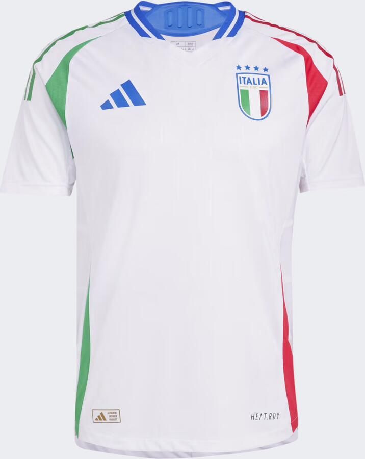 Adidas Italië 2024 Authentiek Uitshirt Wit- Heren Wit