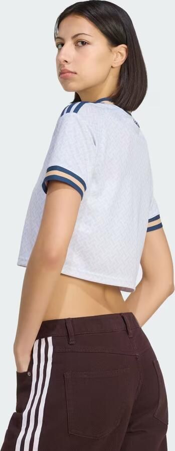 Adidas T-shirt Korte Mouw Away Crop Italy Football Jersey - Foto 6