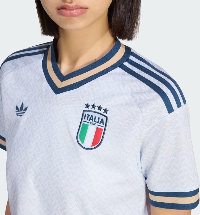 Adidas T-shirt Korte Mouw Away Crop Italy Football Jersey - Foto 2