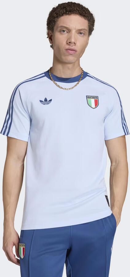 Adidas Originals slim fit T-shirt Italië van katoenmix
