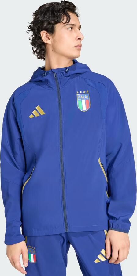 Adidas Italië Tiro Reiswindjack met Lange Ritssluiting