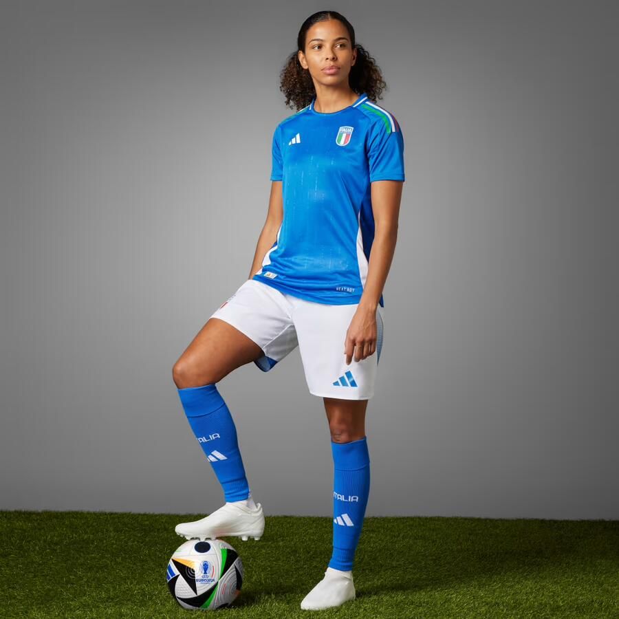 Adidas Italië Vrouwen Team 2024 Authentiek Thuisshirt Blauw- Dames Blauw - Foto 2