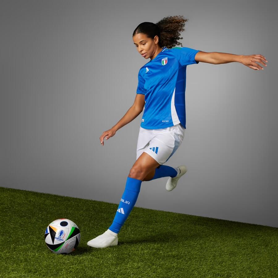 Adidas Italië Vrouwen Team 2024 Authentiek Thuisshirt Blauw- Dames Blauw - Foto 4