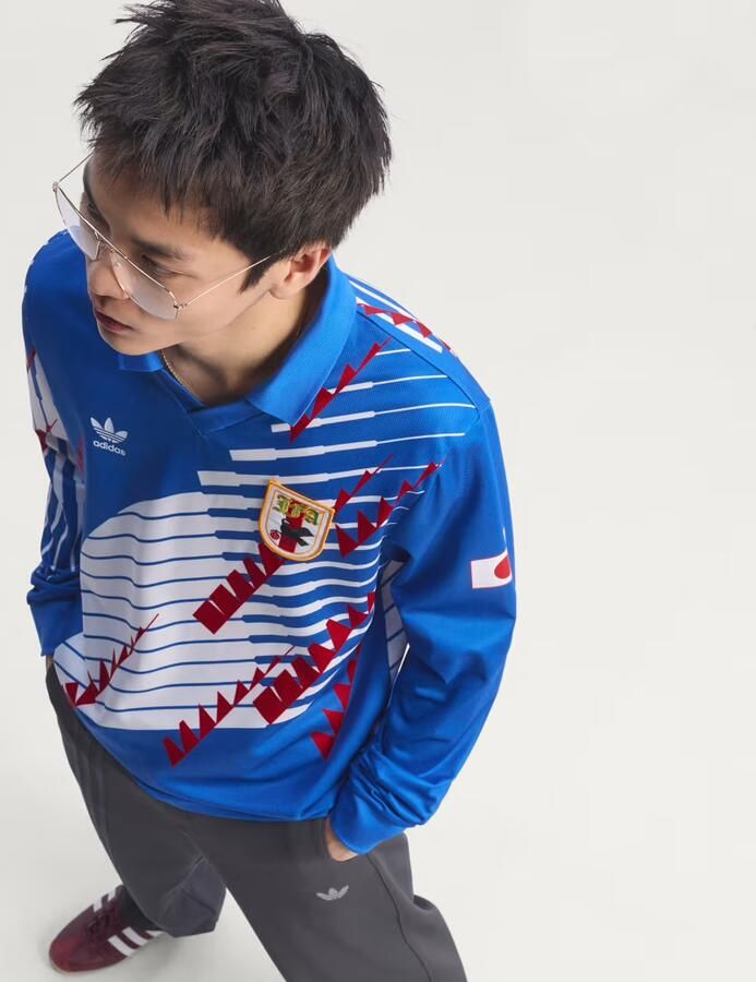 Adidas Originals Japan '93 Retro Long Sleeve Home Shirt Blauw- Heren Blauw