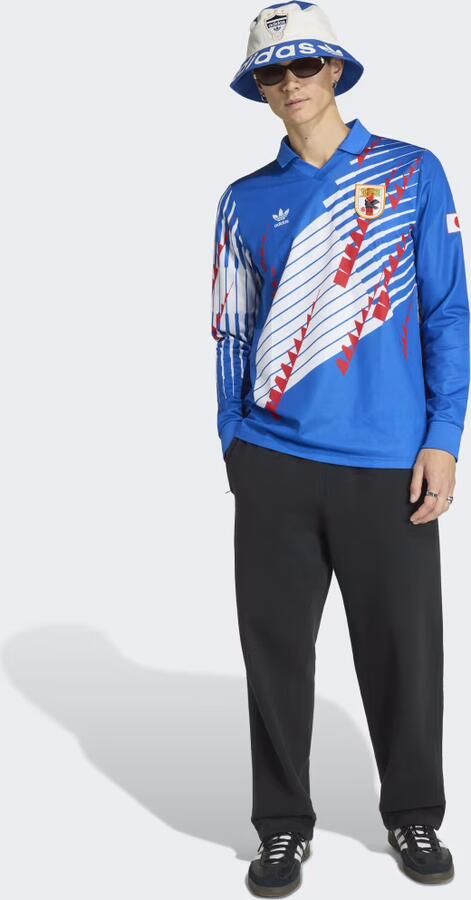 Adidas Originals Japan '93 Retro Long Sleeve Home Shirt Blauw- Heren Blauw - Foto 5
