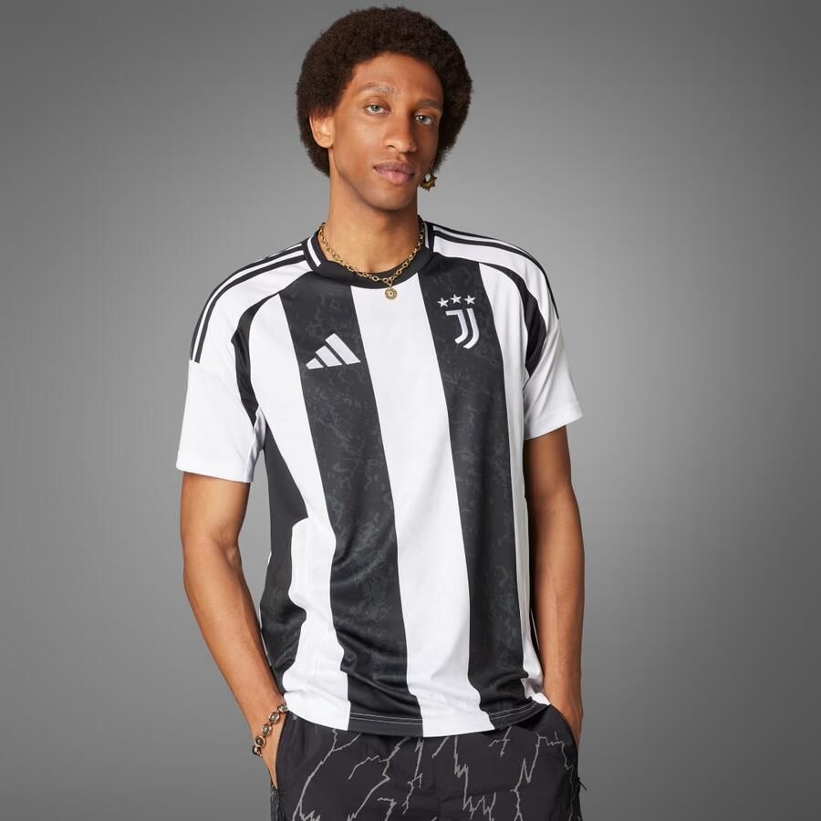 Adidas Juventus 2024 25 Home Shirt White Black- Heren White Black