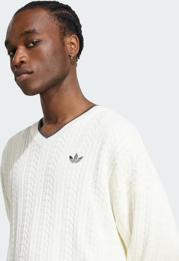 Adidas Kabelgebreide Trui met V-hals - Foto 4