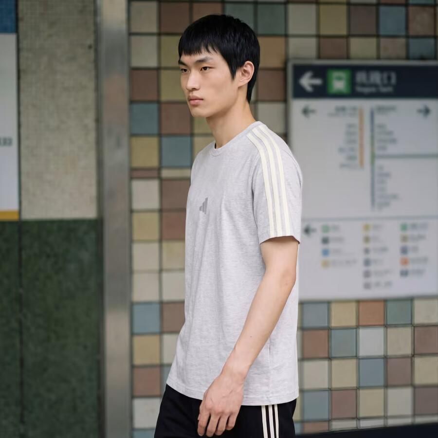 Adidas KIT 3-Stripes Regular-Fit T-shirt - Foto 2