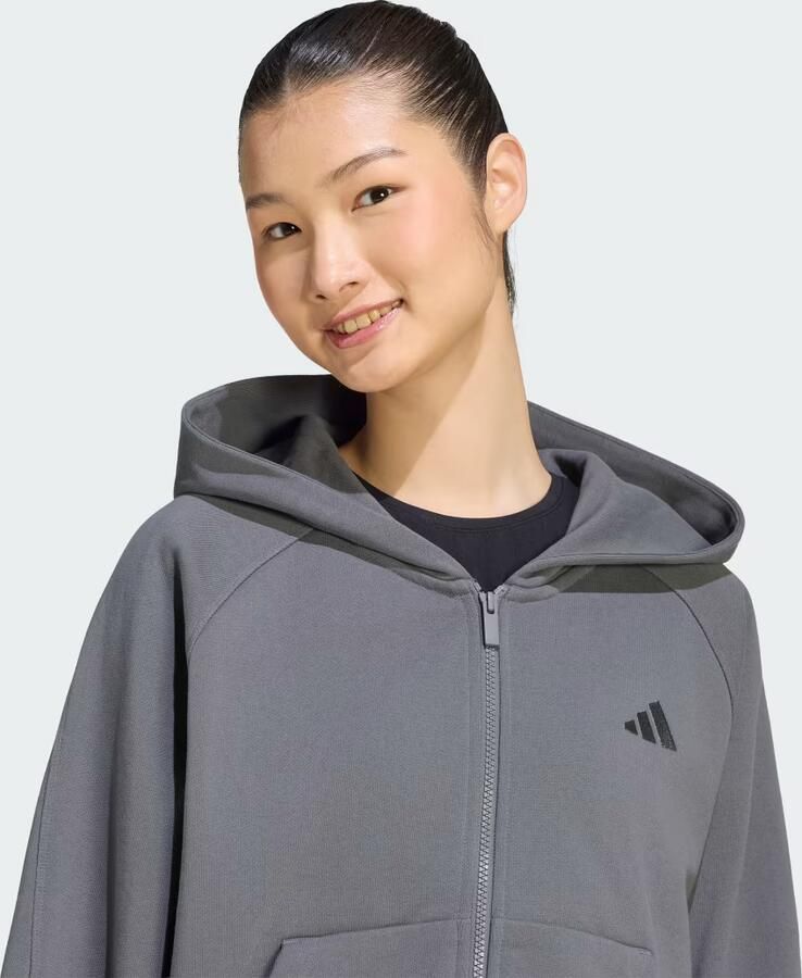 Adidas KIT SMALL LOGO HOODIE MET LANGE RITSSLUITING - Foto 3