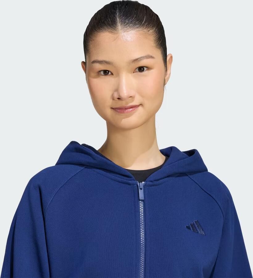 Adidas KIT SMALL LOGO HOODIE MET LANGE RITSSLUITING - Foto 3