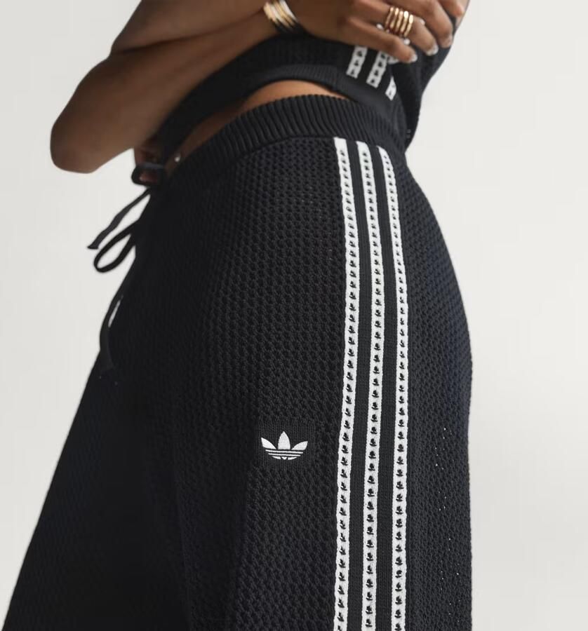 Adidas Originals Crochet Wide Leg Joggers Zwart- Dames Zwart - Foto 5