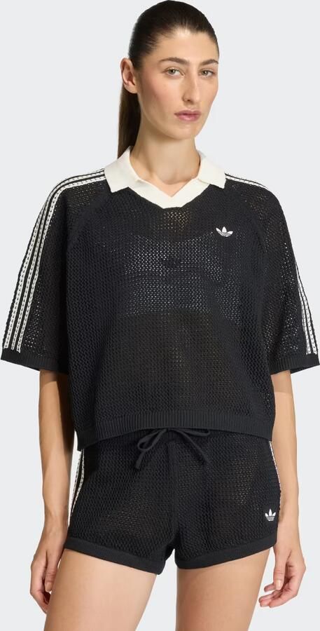 Adidas KNITTED CROCHET POLO