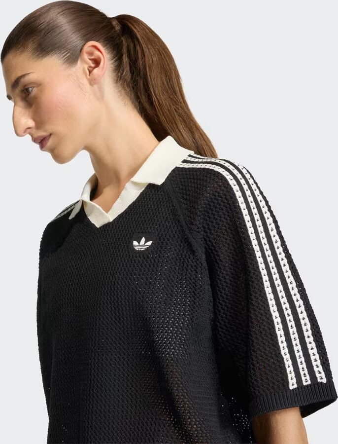 Adidas KNITTED CROCHET POLO - Foto 4