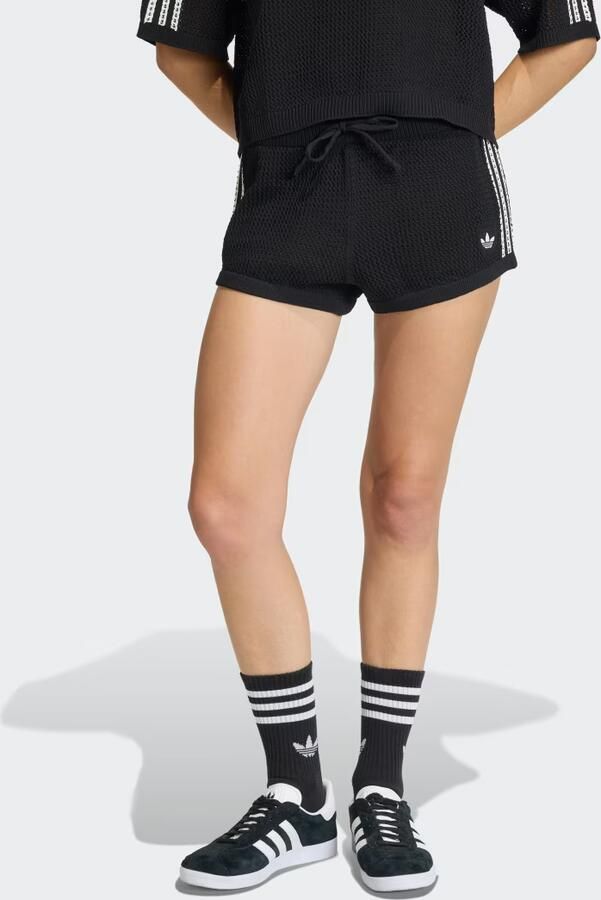 Adidas Originals Crochet Shorts Zwart- Dames Zwart