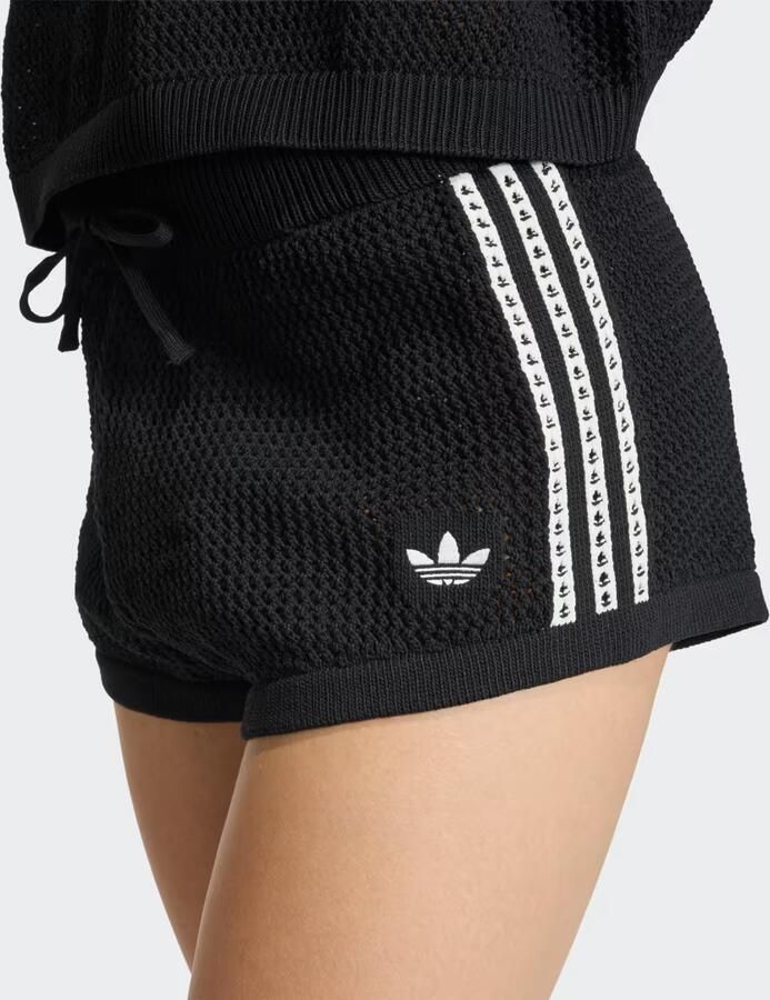 Adidas Originals Crochet Shorts Zwart- Dames Zwart - Foto 3