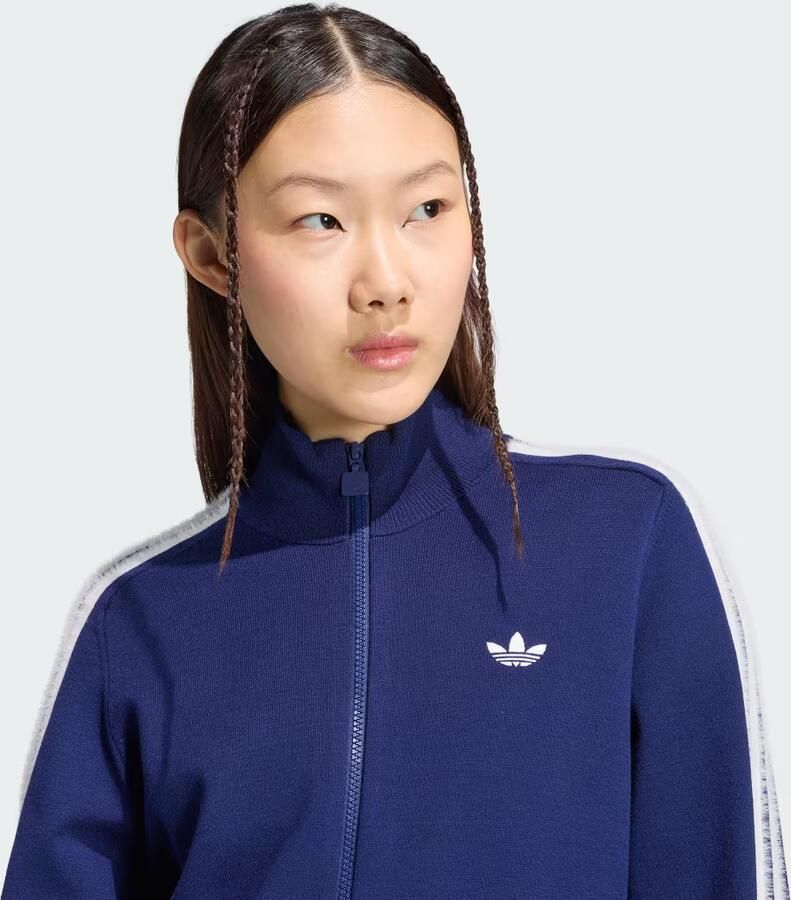 Adidas Originals Slim gebreid jack van viscosemix met gestikt logo - Foto 3