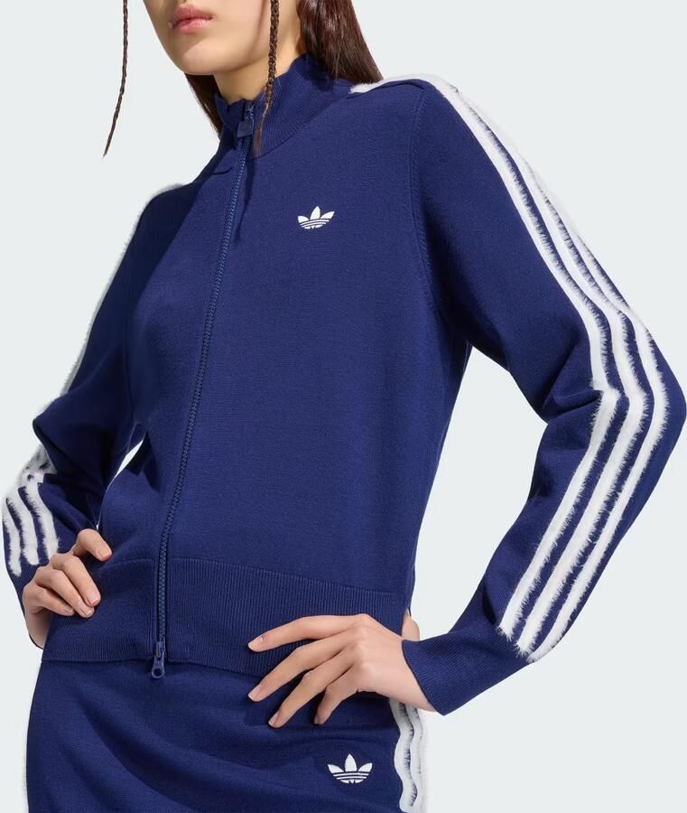 Adidas Originals Slim gebreid jack van viscosemix met gestikt logo - Foto 4