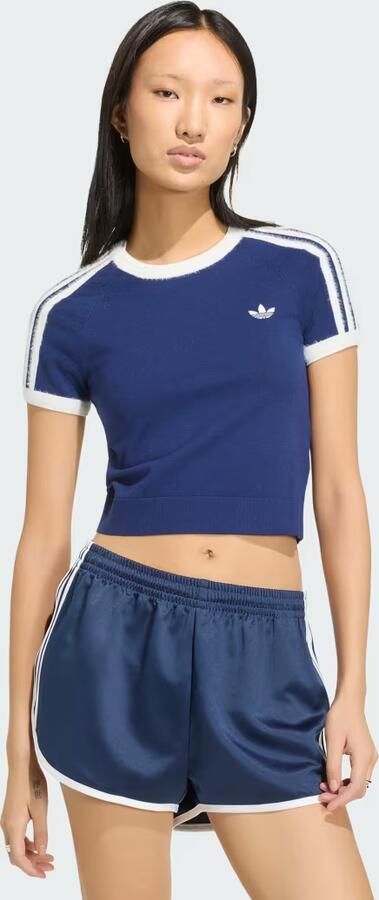 Adidas Originals Slim fit t-shirt van viscosemix met gestikt logo