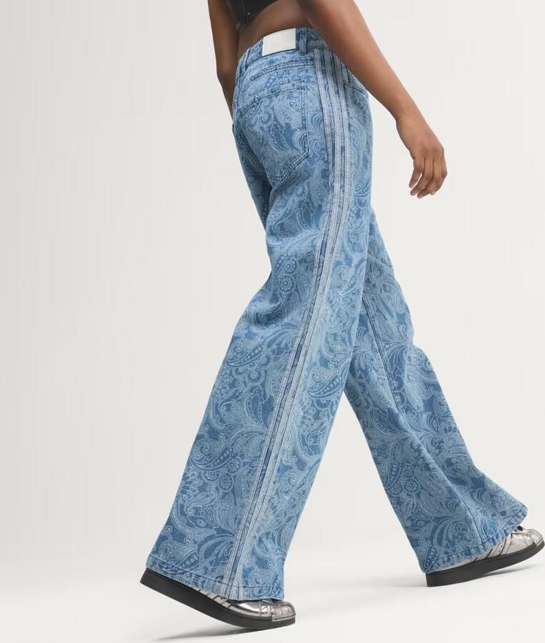 Adidas LIBERTY LONDON FIREBIRD MID RISE STRAIGHT DENIM BROEK