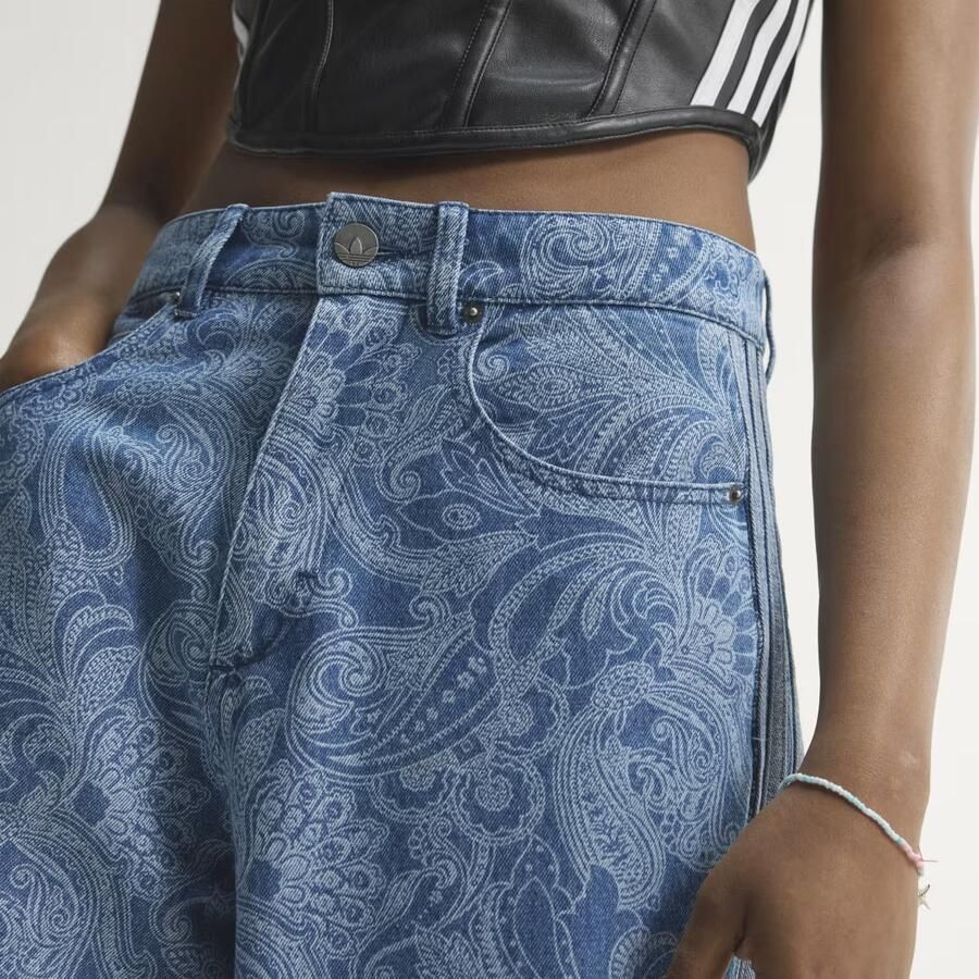 Adidas LIBERTY LONDON FIREBIRD MID RISE STRAIGHT DENIM BROEK - Foto 2